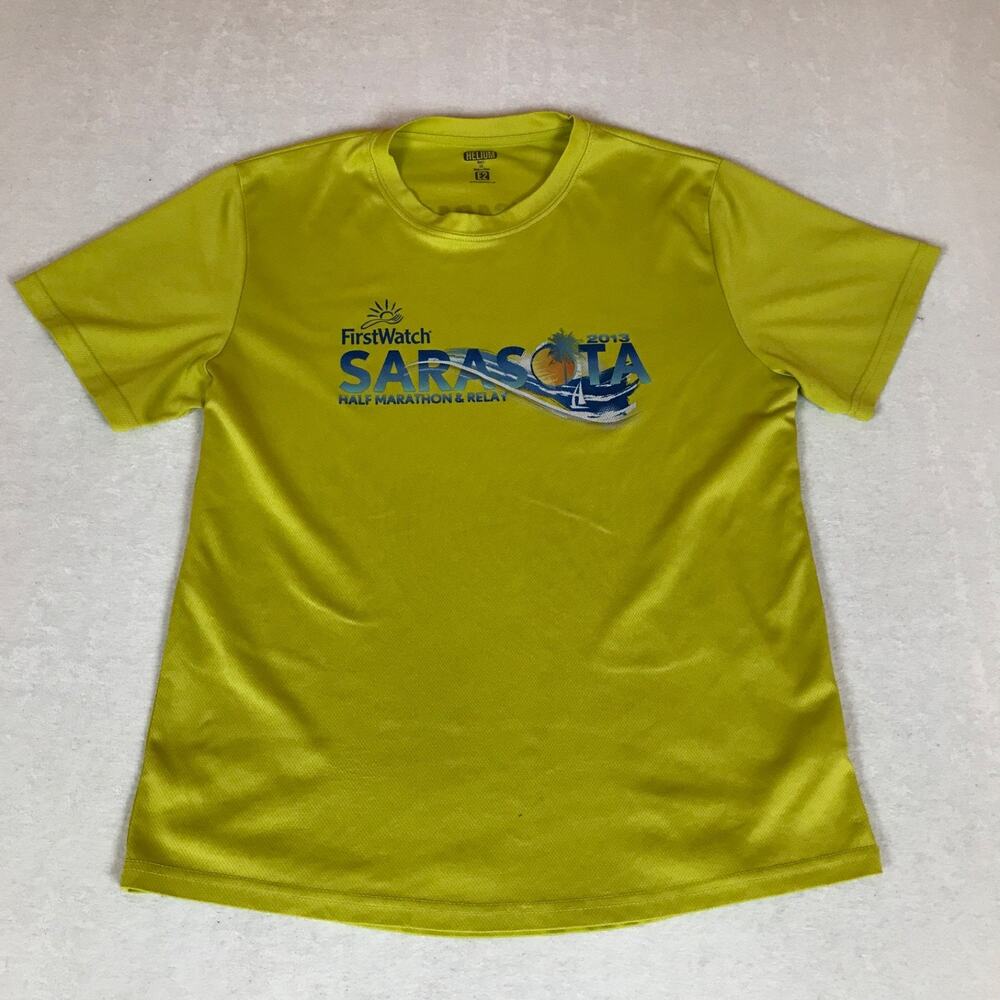 2013 Sarasota Florida Marathon and Relay Race Performance Bright Yellow Tee